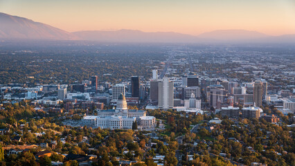 Cityscape of Salt Lake City, Utah, USA