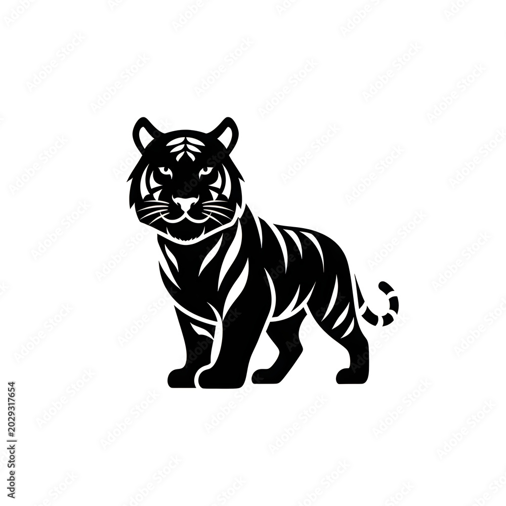 Obraz premium tiger on white background