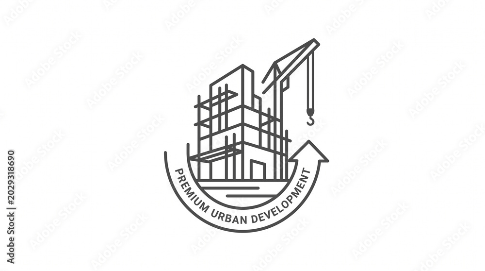 Fototapeta premium vector illustration of a building
