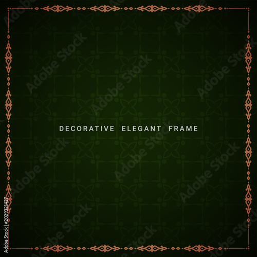 Canvas Print Ethnic classic floral frame background