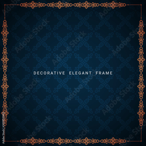 Canvas Print Luxurious royal floral frame classic background
