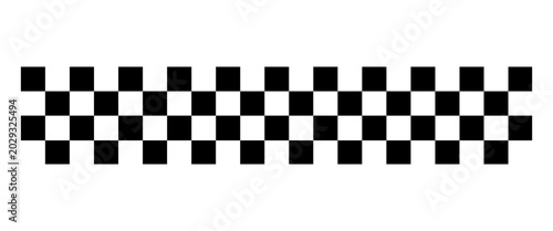 Black and white checkered rectangular frame. Square racing checkerboard pattern. Chessboard geometric pattern. Rally checkerboard pattern. Finish racing frame. eps 10