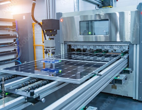 Solar Panel Manufacturing Lamination Robot Processing Photovoltaic Cells