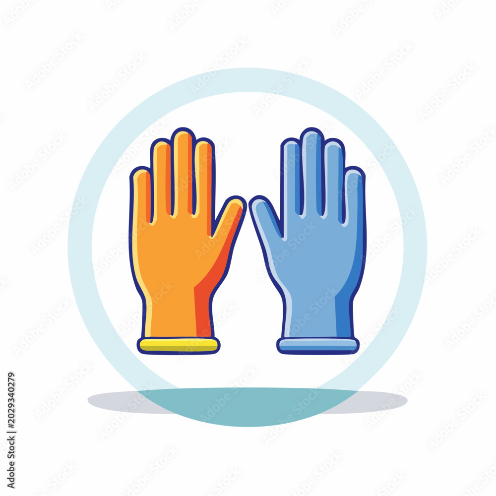 Fototapeta premium Pair of Protective Gloves Icon
