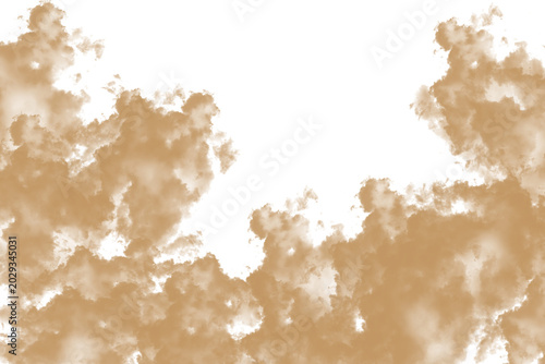 Schilderij op canvas Vintage sepia clouds on white background, antique textured smoke effect, etherea