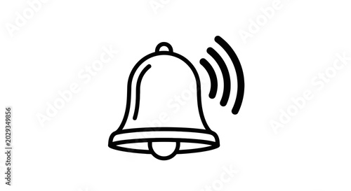 Photography Ringing Alarm Bell Icon Symbol.