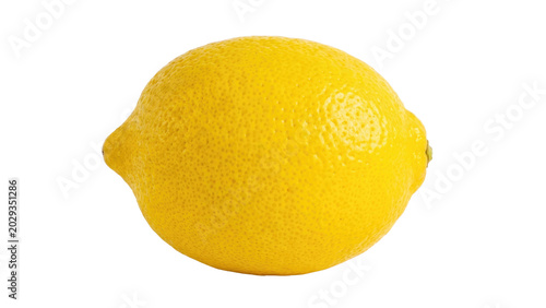 Foto Whole Fresh Lemon Isolated on White Background