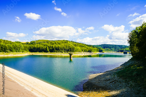 Photos A view of the Markersbach lower reservoir and the surrounding landscape