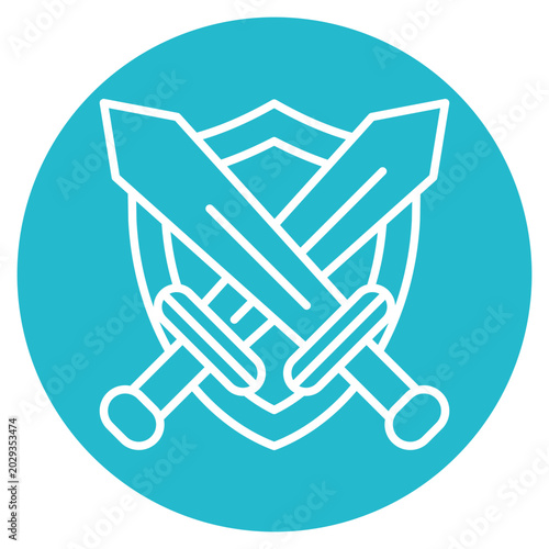 Cuadro en lienzo Fighting Game Vector Icon