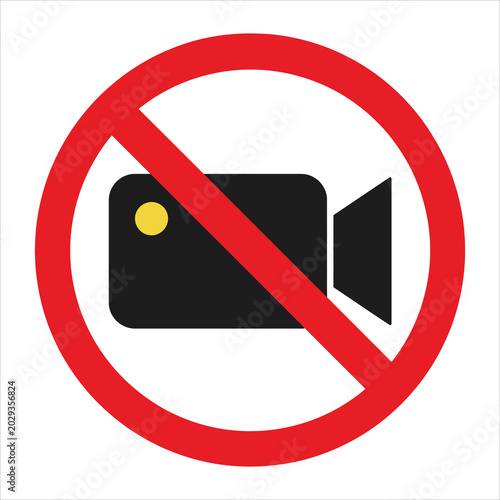 No Video Recording Allowed Sign Symbol.