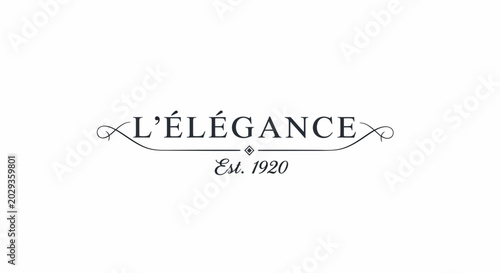 Elegant lettering of L'EL with decorative flourish