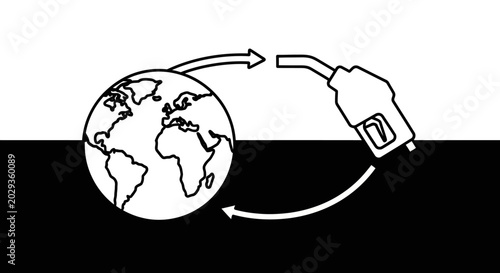 Global connectivity and energy concept.
