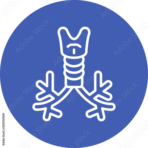 Slika na platnu Trachea Vector Icon