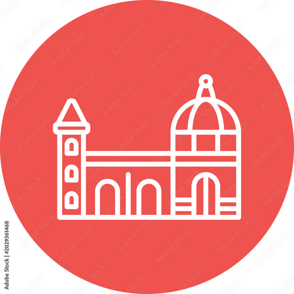 Fototapeta premium Florence Cathedral Vector Icon