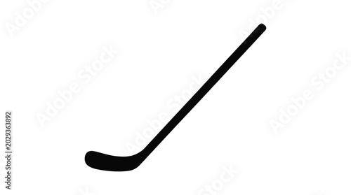 Photography Hockey stick silhouette on a white background
