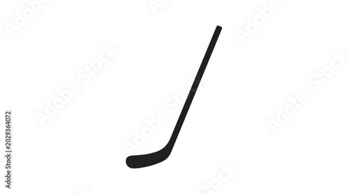 Photography Hockey stick silhouette on a white background