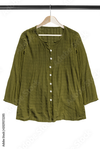 Blouse on hanger isolated
