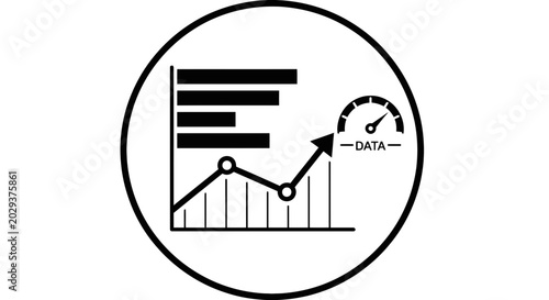 Business Growth Chart with Arrow.