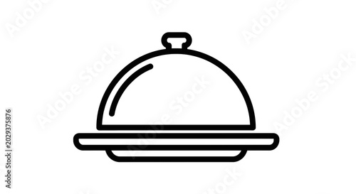 Cloche dish serving cover plate.