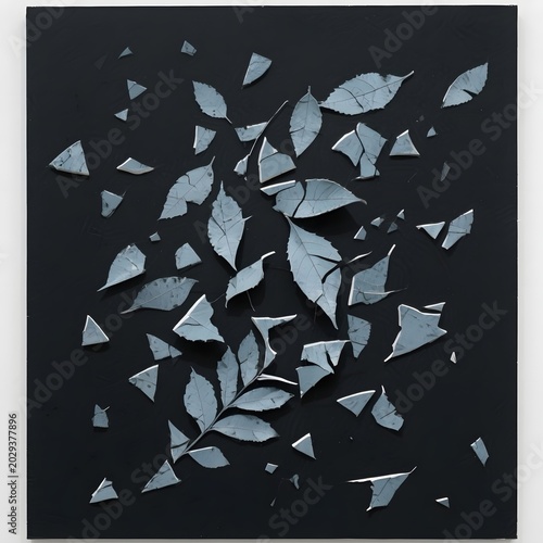 4k high quality Ai generative HD photo realistic background wallpaper texture seamless pattern symmetrical symmetric isolated pavement floor cracked earth broken shattered glass leaf leaves old