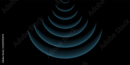 Canvastavla sensor waves set icon on grid transparent, ripple white color, sound wave light