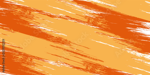Tableau sur toile Abstract Orange and Gold Grunge Paint Brush Stroke Texture Background; Vibrant Artistic Hand Painted Acrylic Splatter Header for Creative Graphic Design, Web Banners, and Modern Minimalist Posters