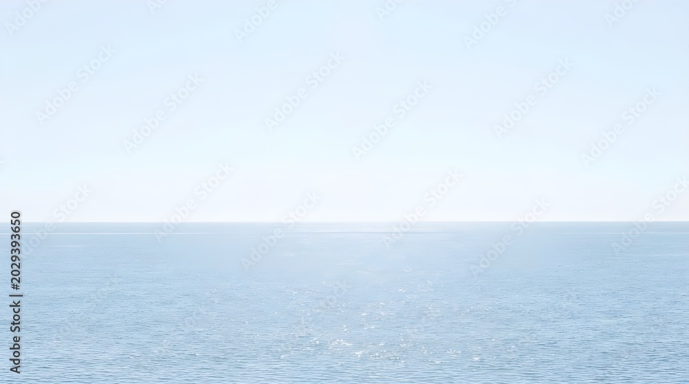 Fototapeta premium Calm ocean waters under a clear sky