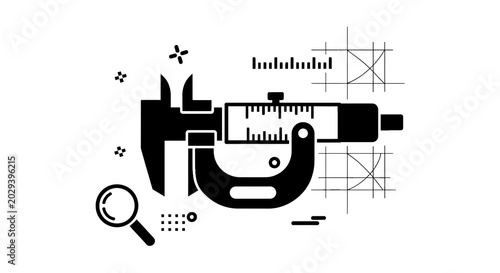 Photos Vernier caliper measurement tool device.