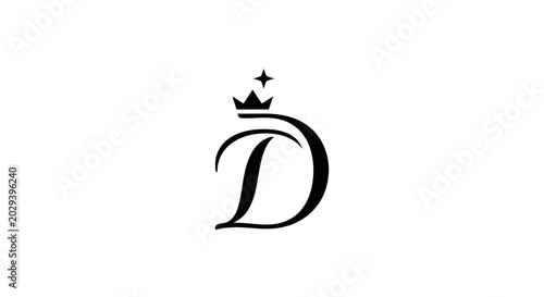 Konstfotografi Crown on Letter D Logo.