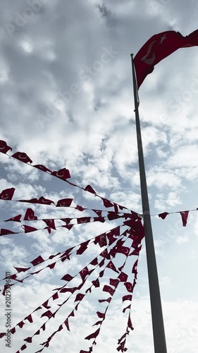 Turkish Flag Waving 