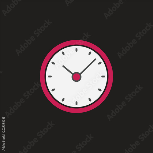 clock on black background