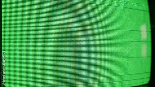 Pixelated Screen Static Green Screen - Retro