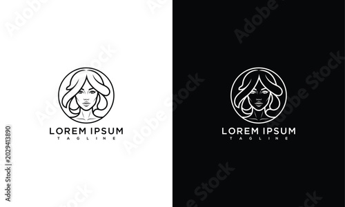 Photos Minimalist Woman's Face Logo Design
