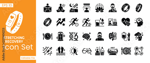 Cuadro en lienzo Fitness and Leg Workout Icon Set Premium Vector Silhouettes for Lower Body Exerc