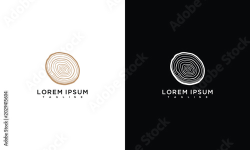 Wood Ring Logo Design - Two Variations