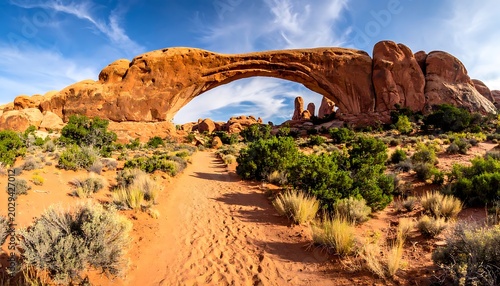 North Window Arch desert landscape Utah.