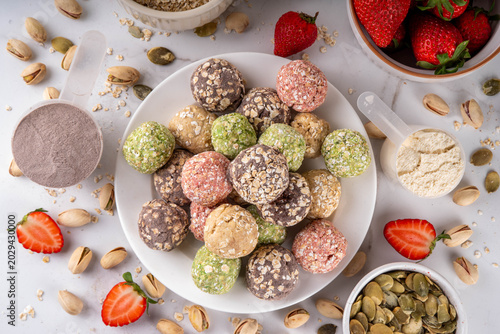 Protein balls, healthy alternative homemade candies