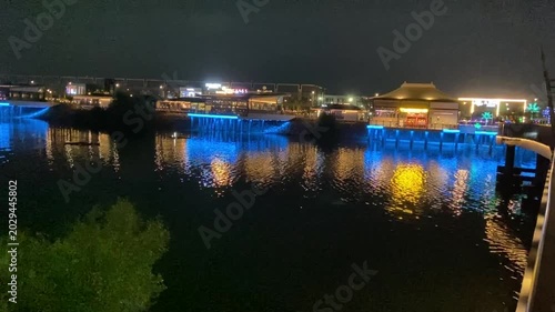 night view of the river