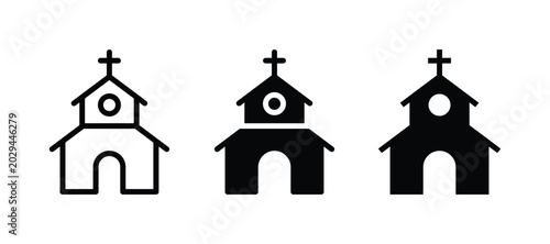 Konstfotografi Church icon in vector