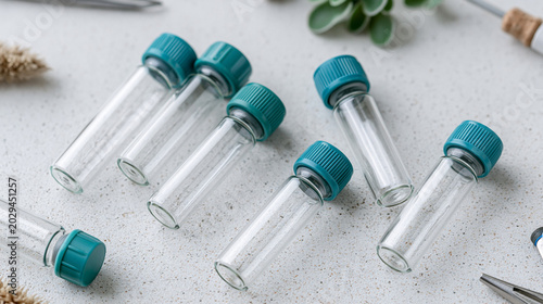 Empty Vials Ready for Use: ...