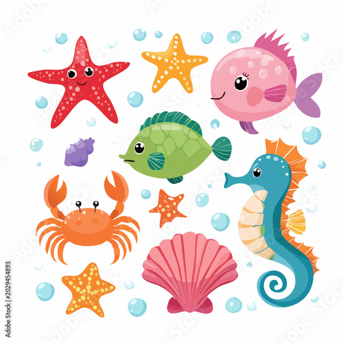 sea animals set