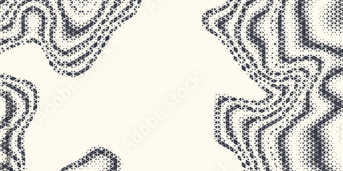 Triangle Shapes Vector Abstract Geometric Technology Background. Radial Composition Halftone Frame Triangular Retro Simple Pattern. Minimal Style Dynamic Tech Wallpaper