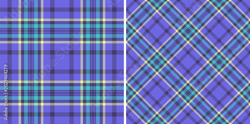 Classic plaid patterns in periwinkle. Represents heritage, tradition, and style. Ideal for fashion, textiles, branding, and decorative design projects.