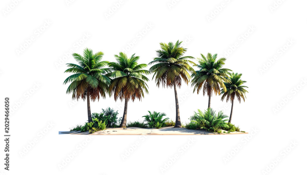Fototapeta premium artificial island illustration