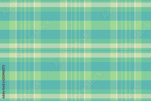 Online tartan seamless pattern, gift card textile texture check. Repeatable patterns plaid vector background fabric in mint and green colors.