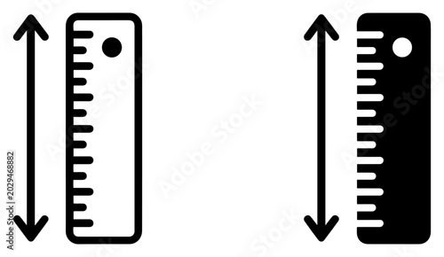 Photos ruler measurement scale icon vector