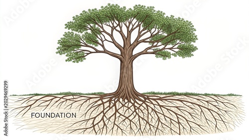 A Majestic Tree With Its Intricate Root System Displayed Prominently