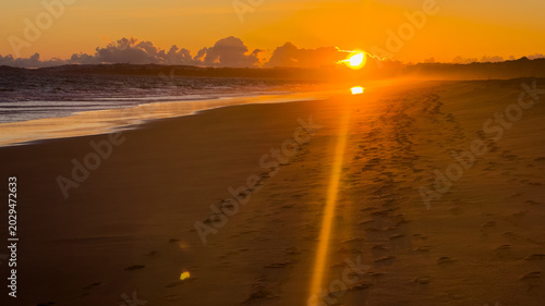 gold Sunset over the ocean