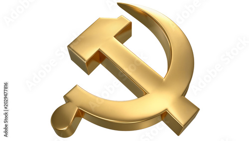 Foto Golden Hammer and Sickle Symbol