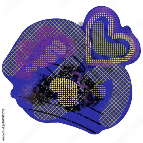 Abstract geometrical design element for designs and collage
